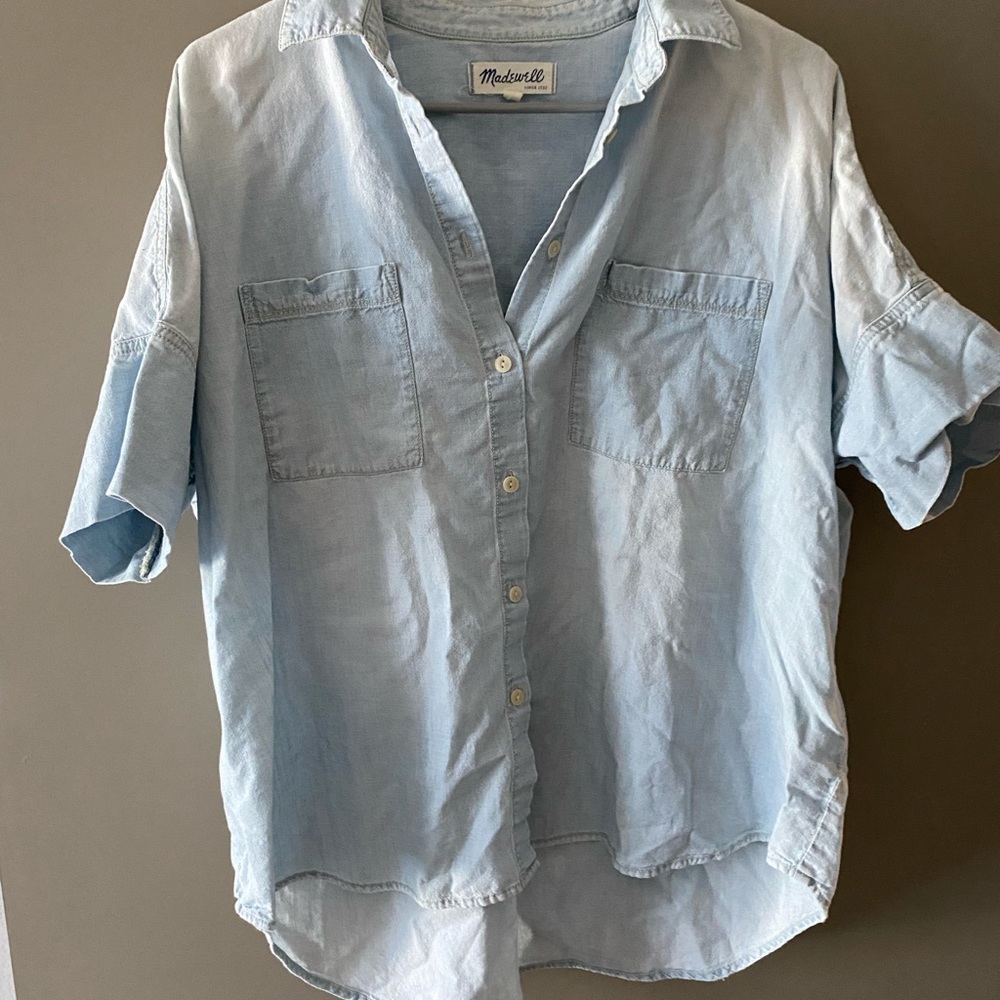 Shirt sleeve jean shirt